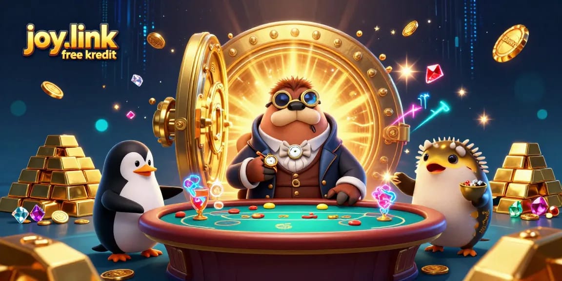 Experience poker excitement with joy.link free kredit in an enchanting underwater scene.