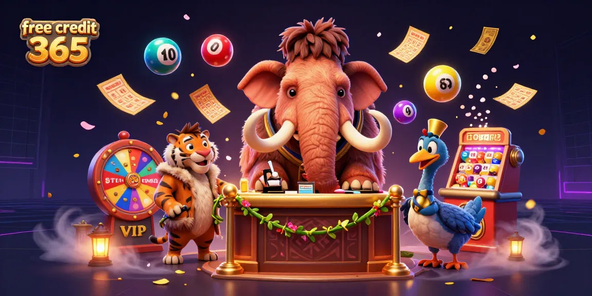 Experience thrilling free credit 365 casino adventures with dynamic neon visuals and vibrant characters.